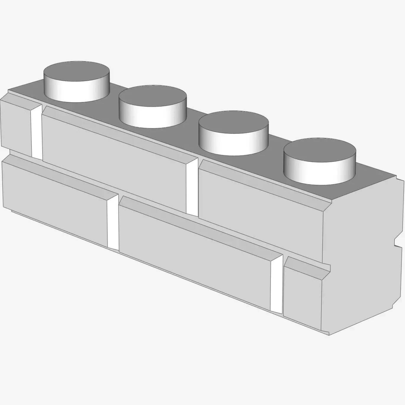 PROFILE BRICK 1x4 SINGLE GRO. X 25