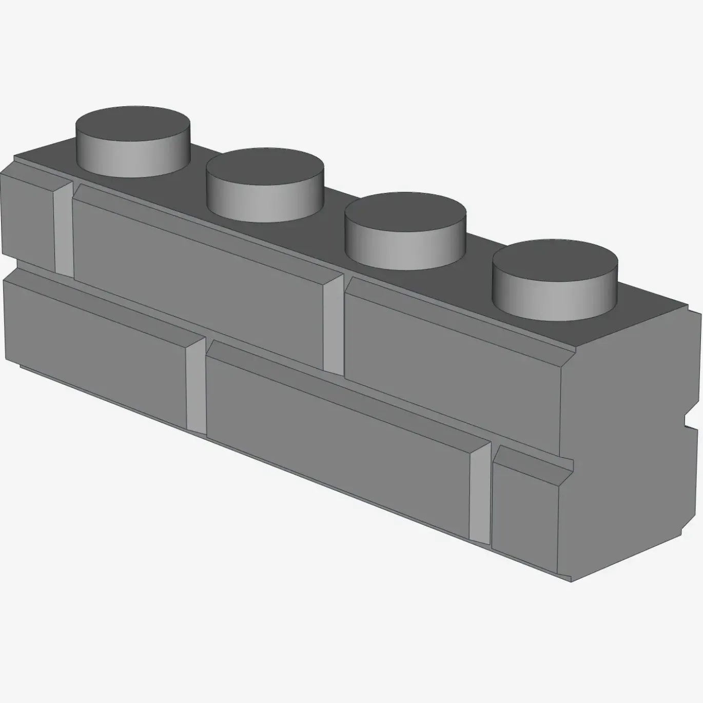 PROFILE BRICK 1x4 SINGLE GRO. X 25