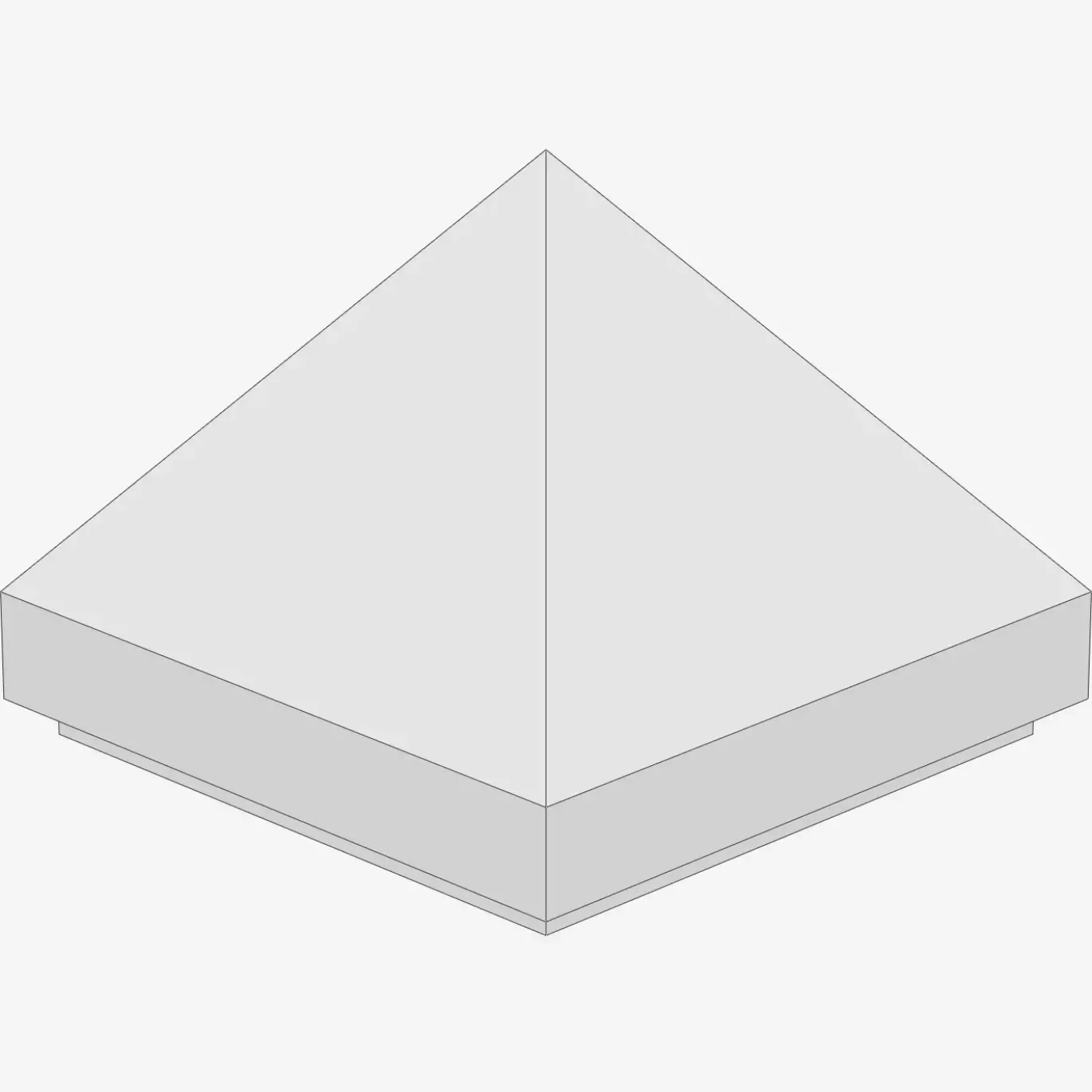 PYRAMIDE RIDGED TILE 1X1X2/3 X 200