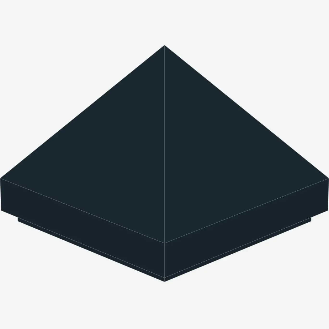 PYRAMIDE RIDGED TILE 1X1X2/3 X 200