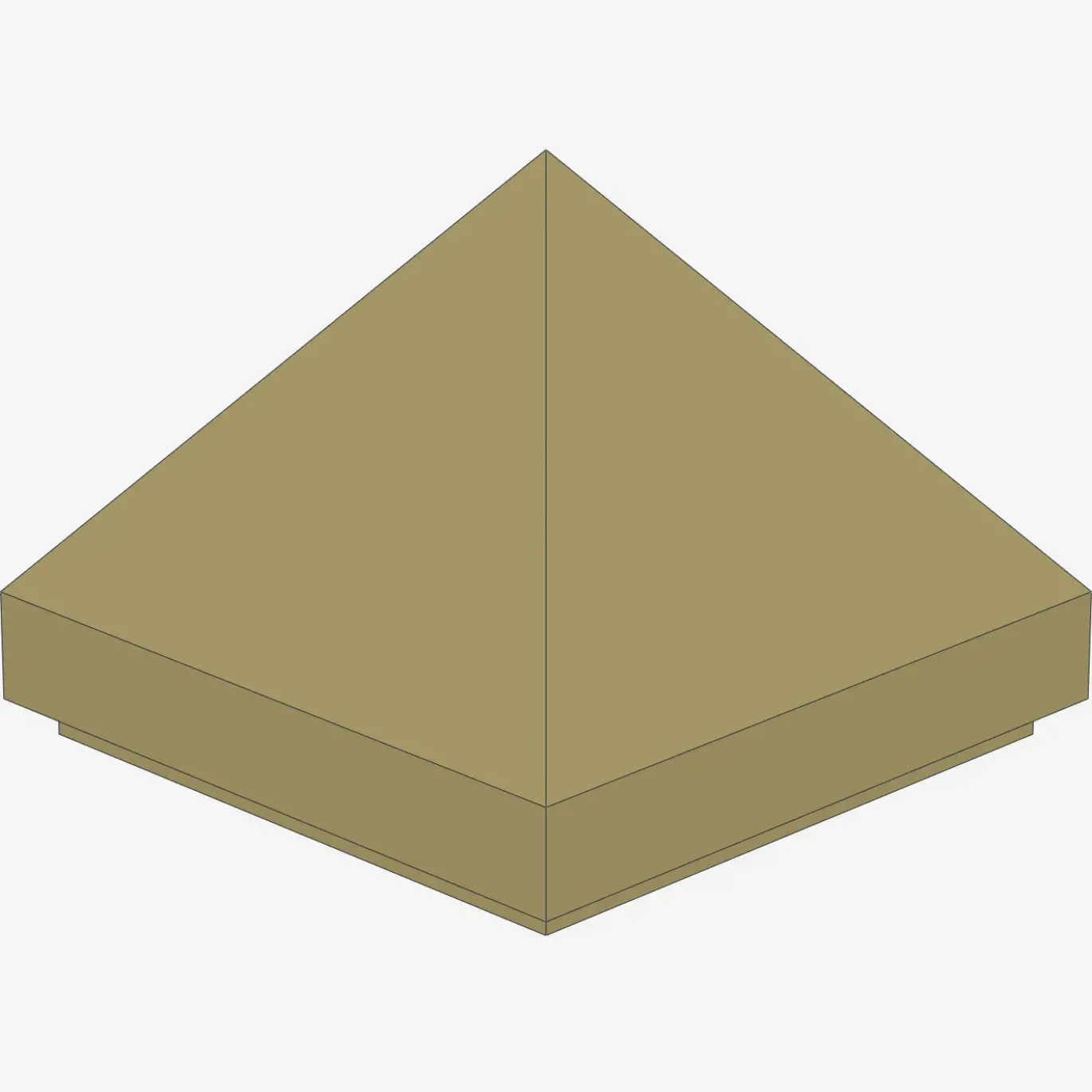 PYRAMIDE RIDGED TILE 1X1X2/3 X 200