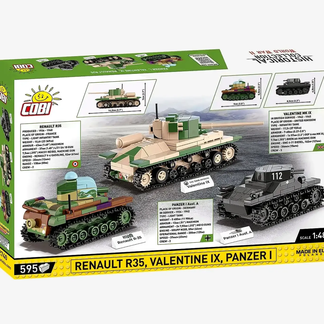 Renault R35 - Valentine IX - Panzer I