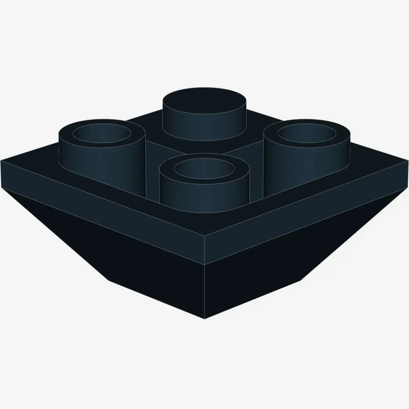 ROOF TILE CORN. INVERT.2X2/45° X 50