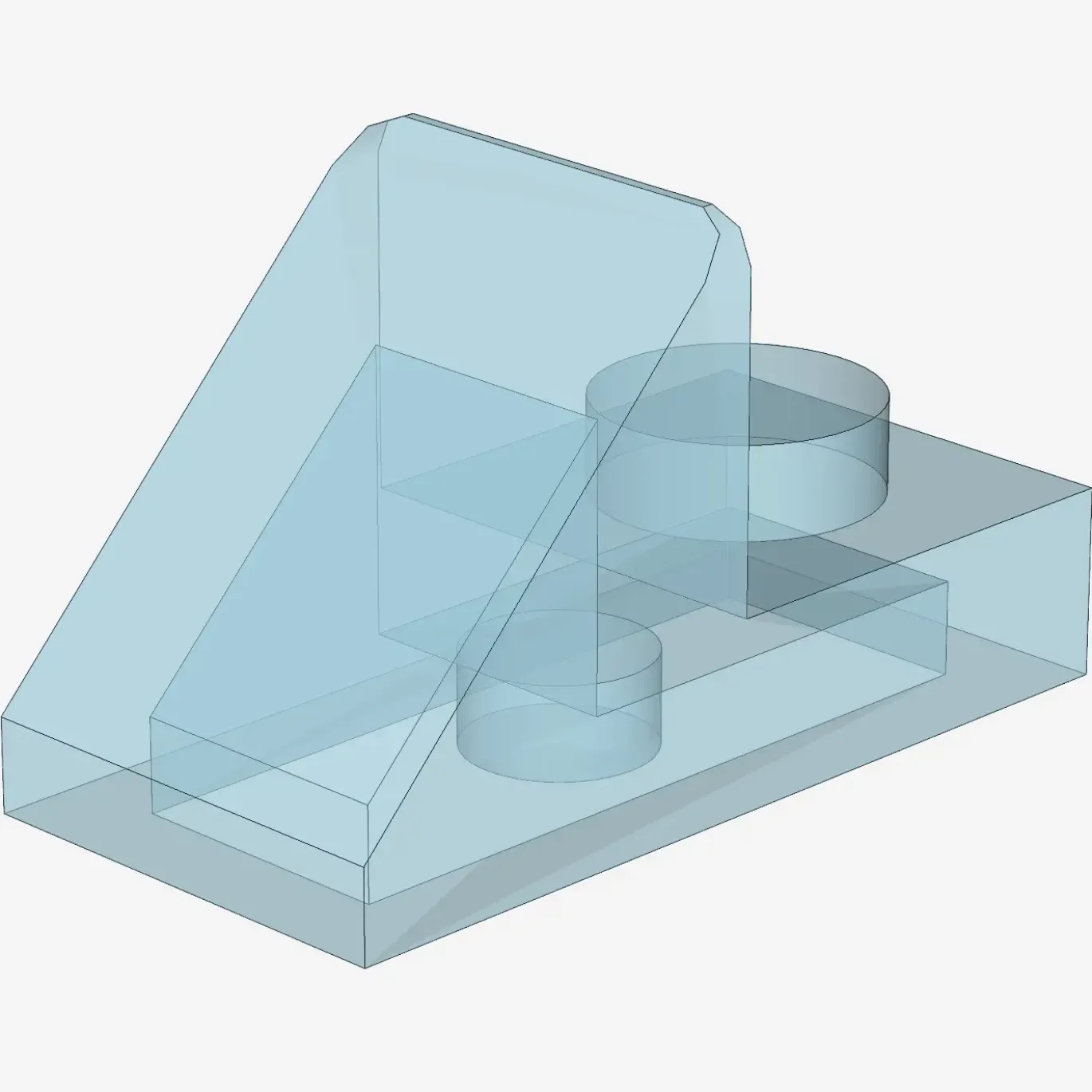 ROOF TILE 1X2 45° W 1/3 PLATE X 100