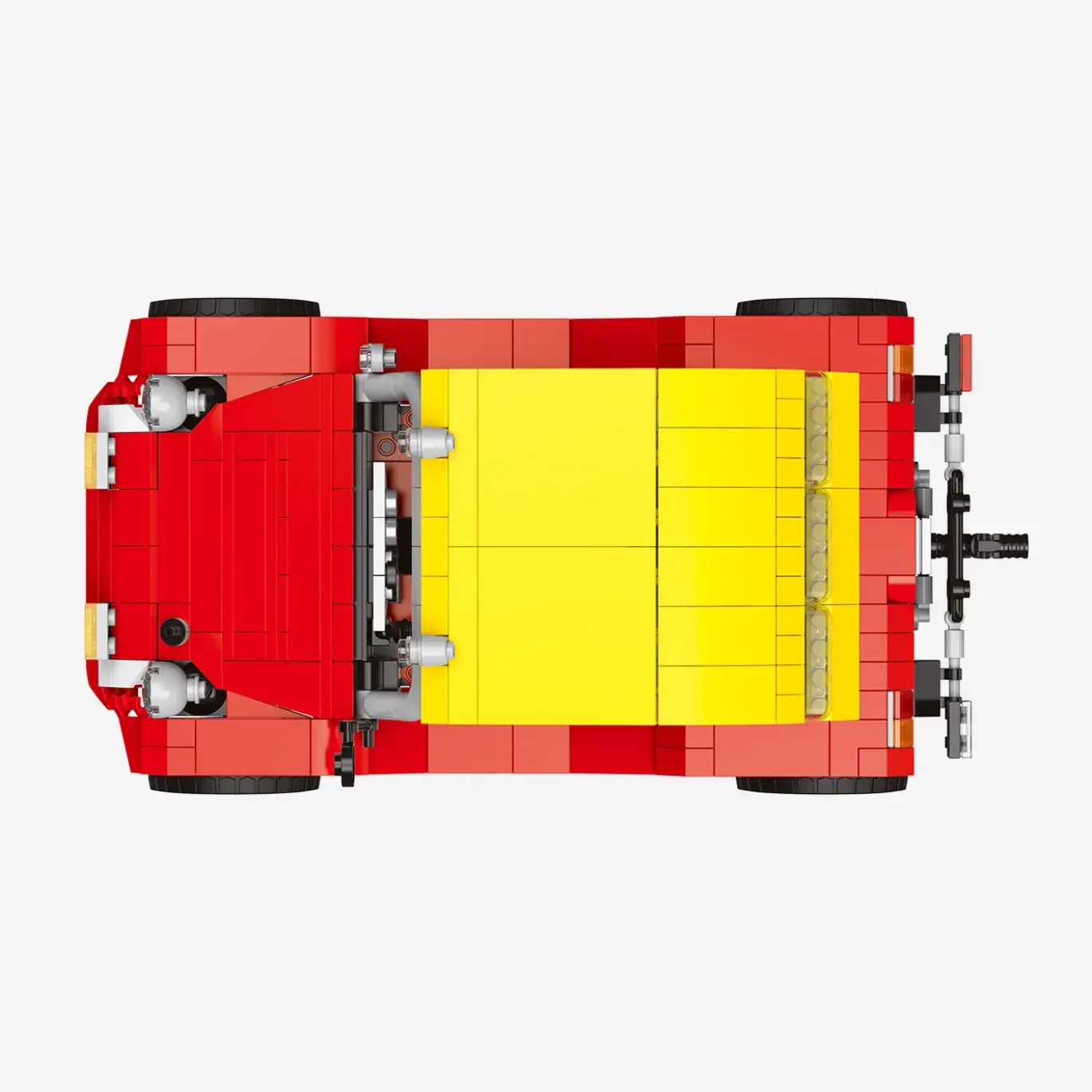 Roter Buggy mit gelbem Dach