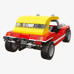 Roter Buggy mit gelbem Dach