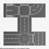 Straßenplatten 2x 32x32 Kreisverkehr dark bluish gray