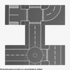 Straßenplatten 2x 32x32 Kreisverkehr dark bluish gray