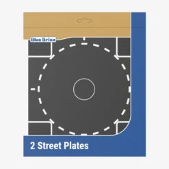 Straßenplatten 2x 32x32 Kreisverkehr dark bluish gray