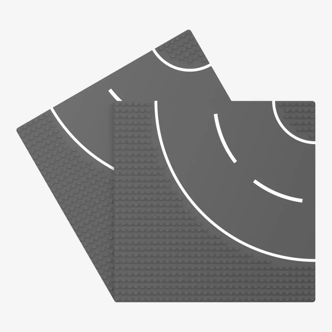 Straßenplatten 2x 32x32 Kurve dark bluish gray