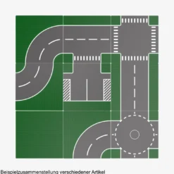 Straßenplatten 2x 32x32 Kurve green