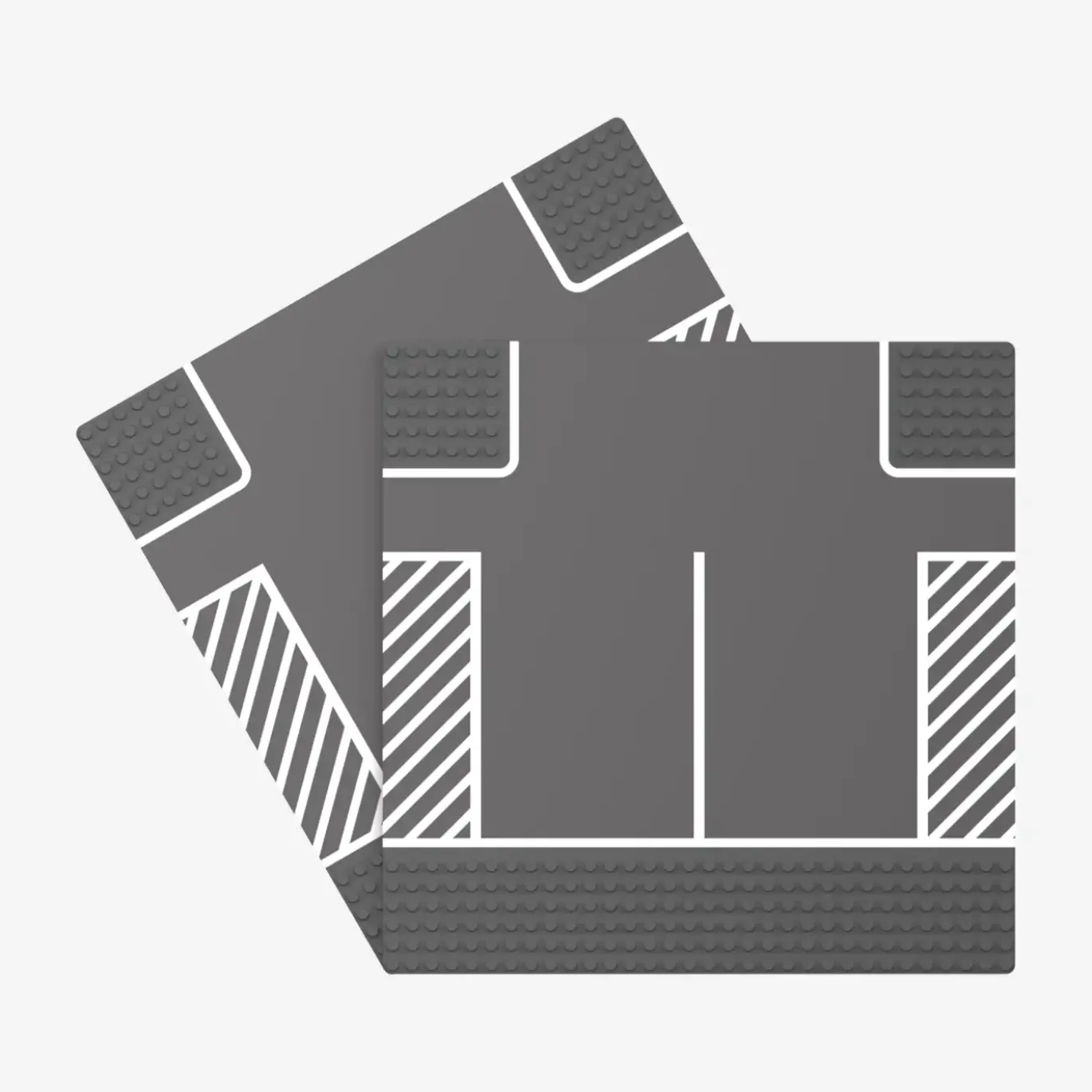 Straßenplatten 2x 32x32 Parkplatz dark bluish gray