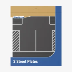 Straßenplatten 2x 32x32 Parkplatz dark bluish gray