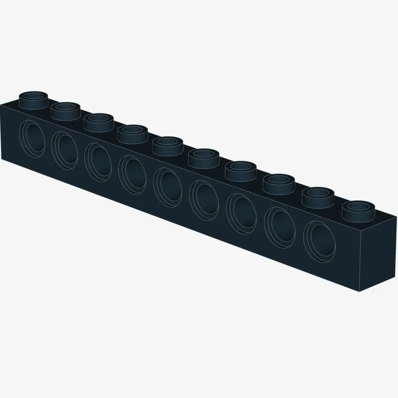 TECHNIC BRICK 1X10 Ø4.9 X 15