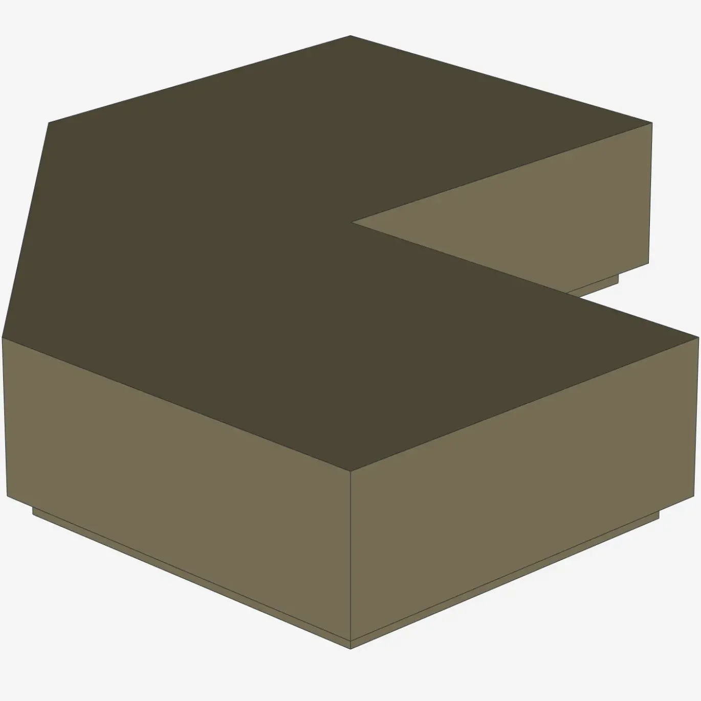 TILE 2X2, DEG. 90, W/ DEG. 45 CUT X 100