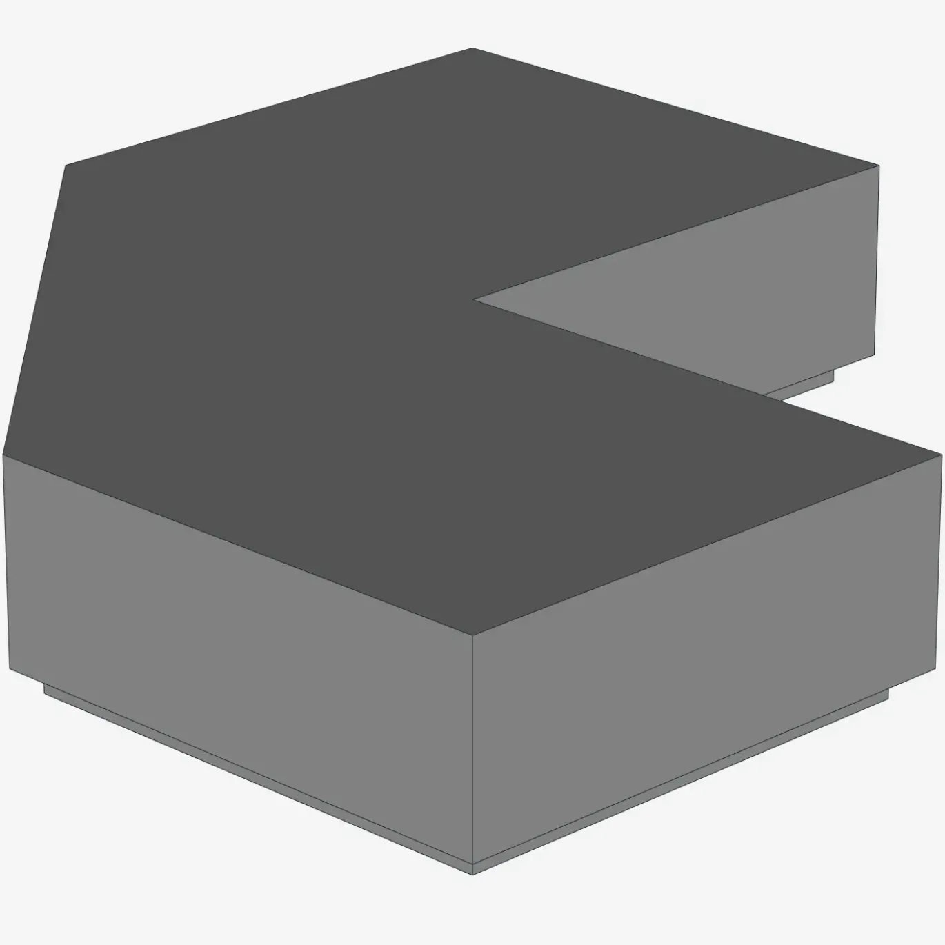 TILE 2X2, DEG. 90, W/ DEG. 45 CUT X 100