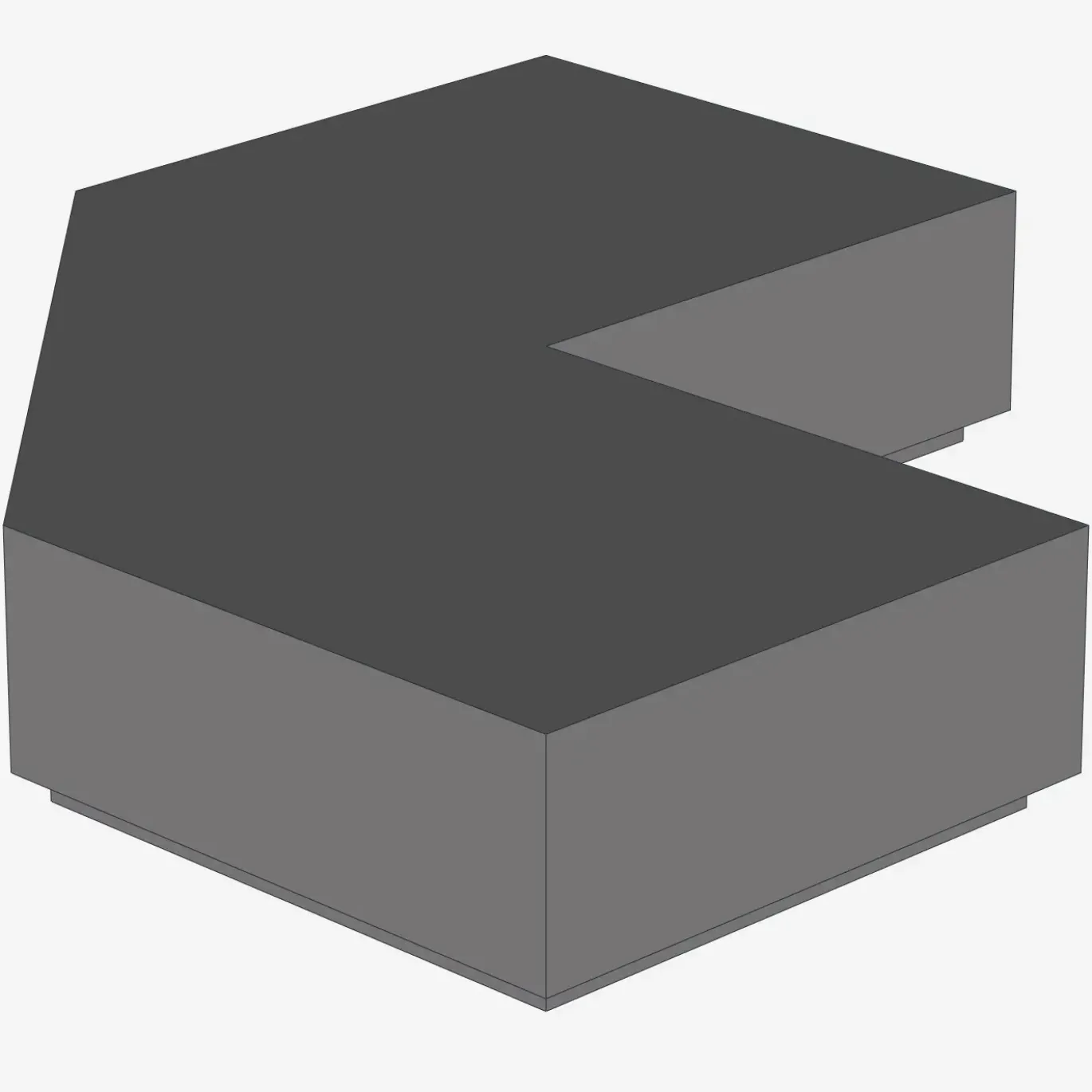 TILE 2X2, DEG. 90, W/ DEG. 45 CUT X 100