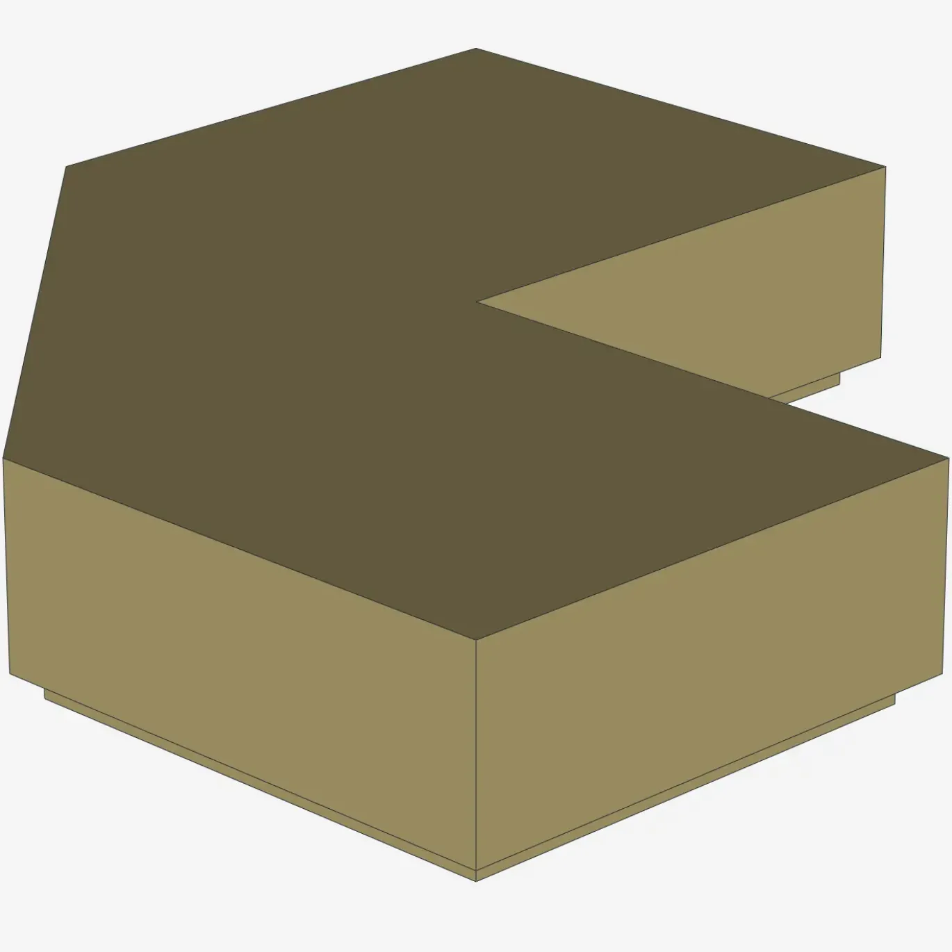 TILE 2X2, DEG. 90, W/ DEG. 45 CUT X 100