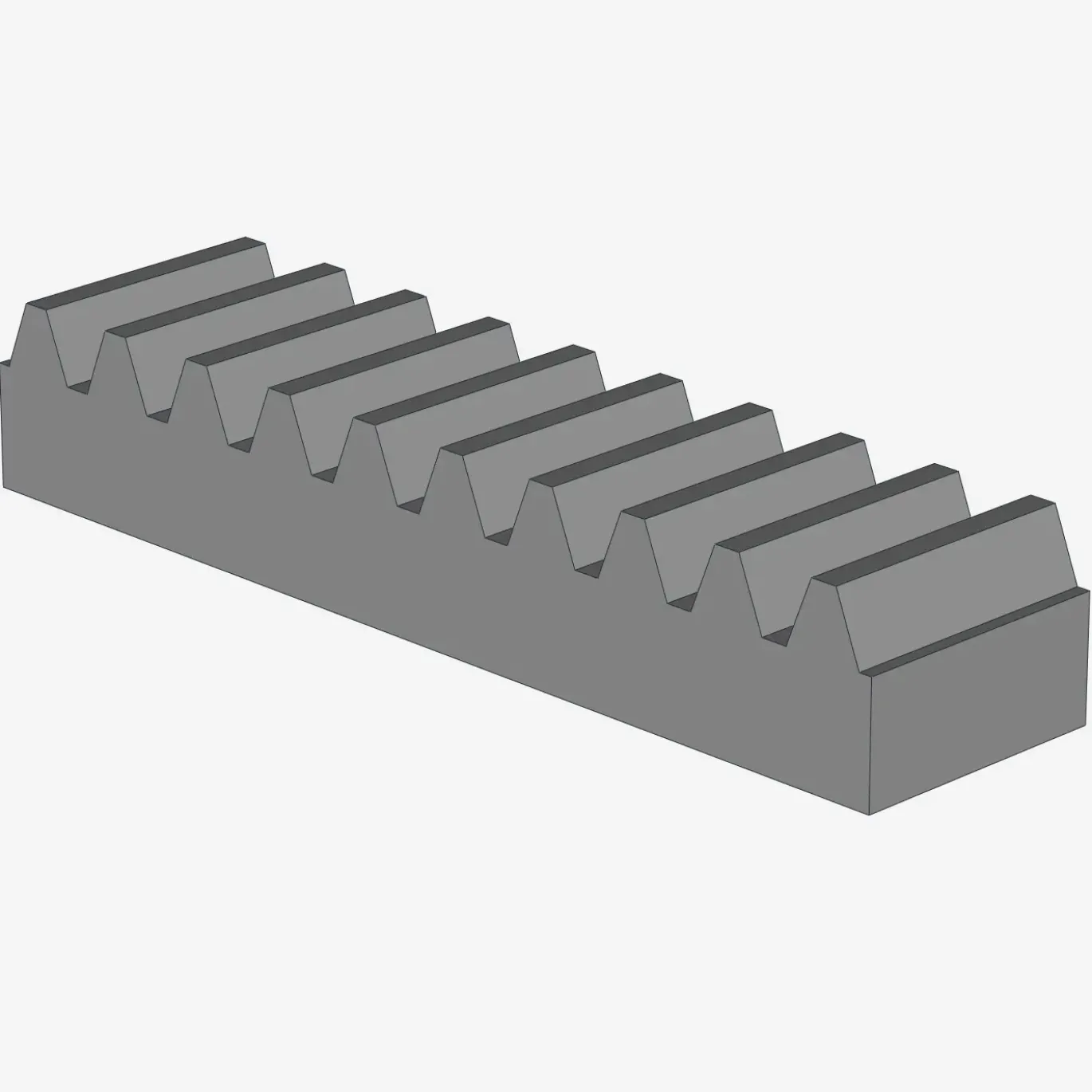 TOOTHED BAR M=1, Z=10 X 50