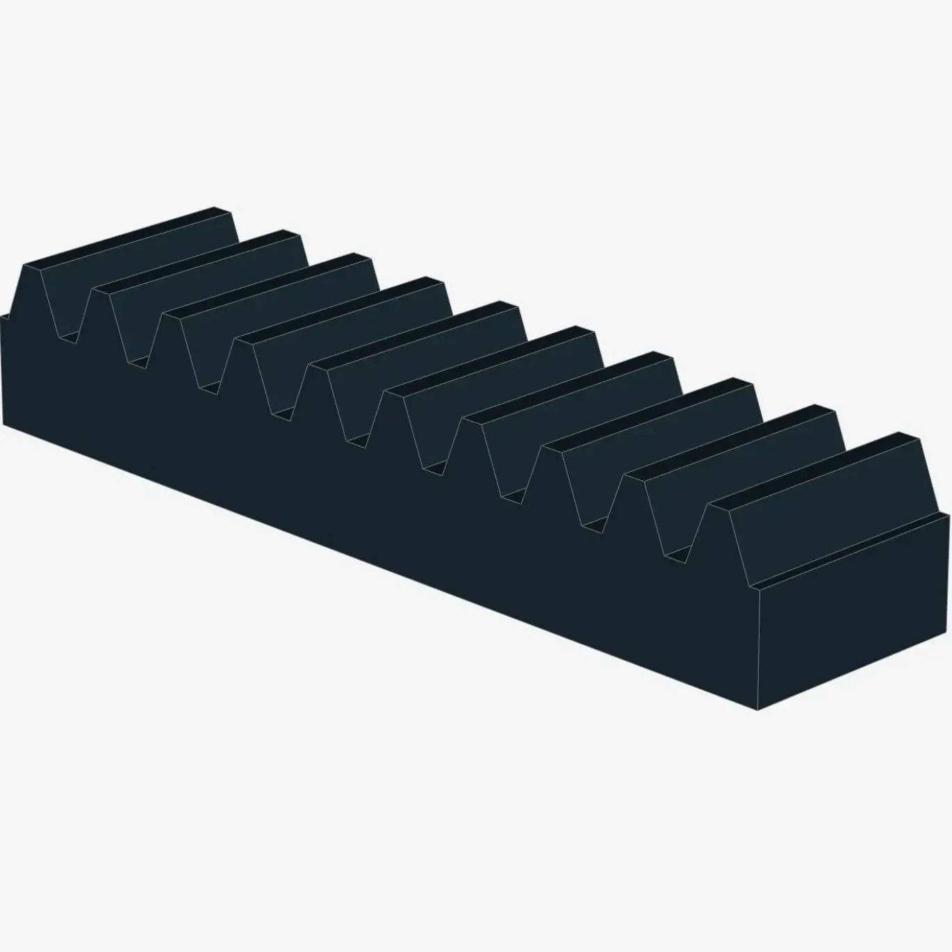 TOOTHED BAR M=1, Z=10 X 50