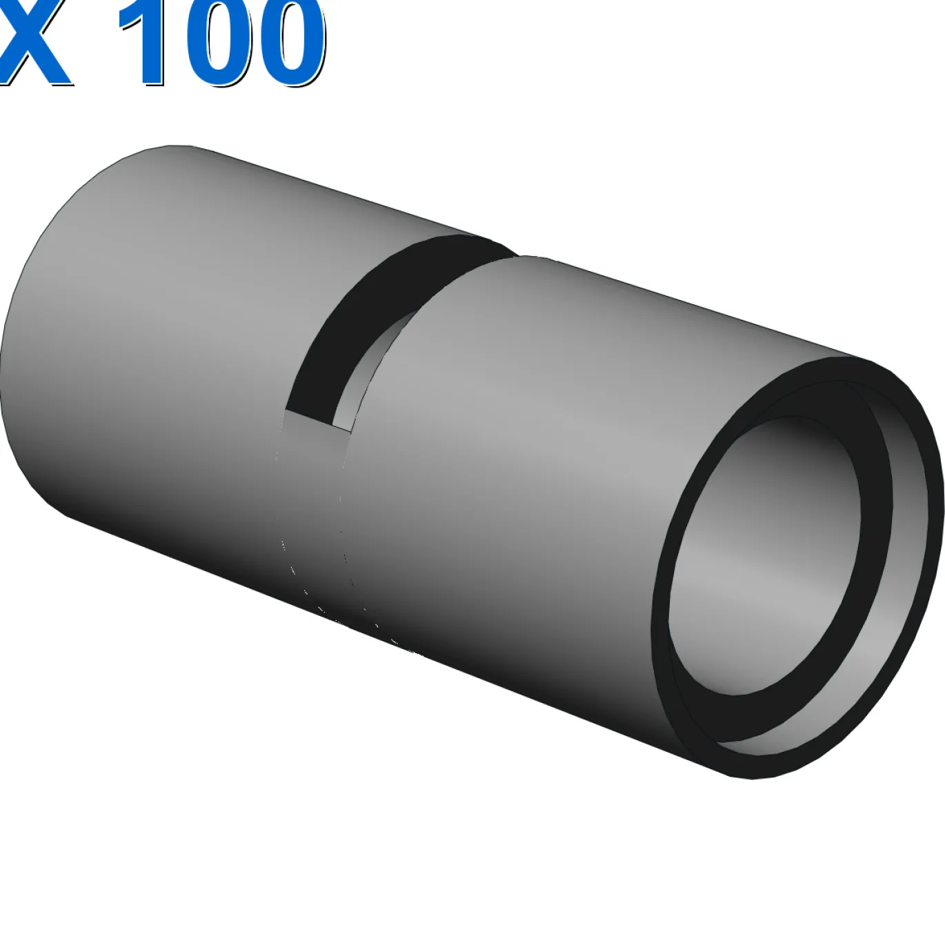 TUBE W/DOUBLE Ø4.85 X 100