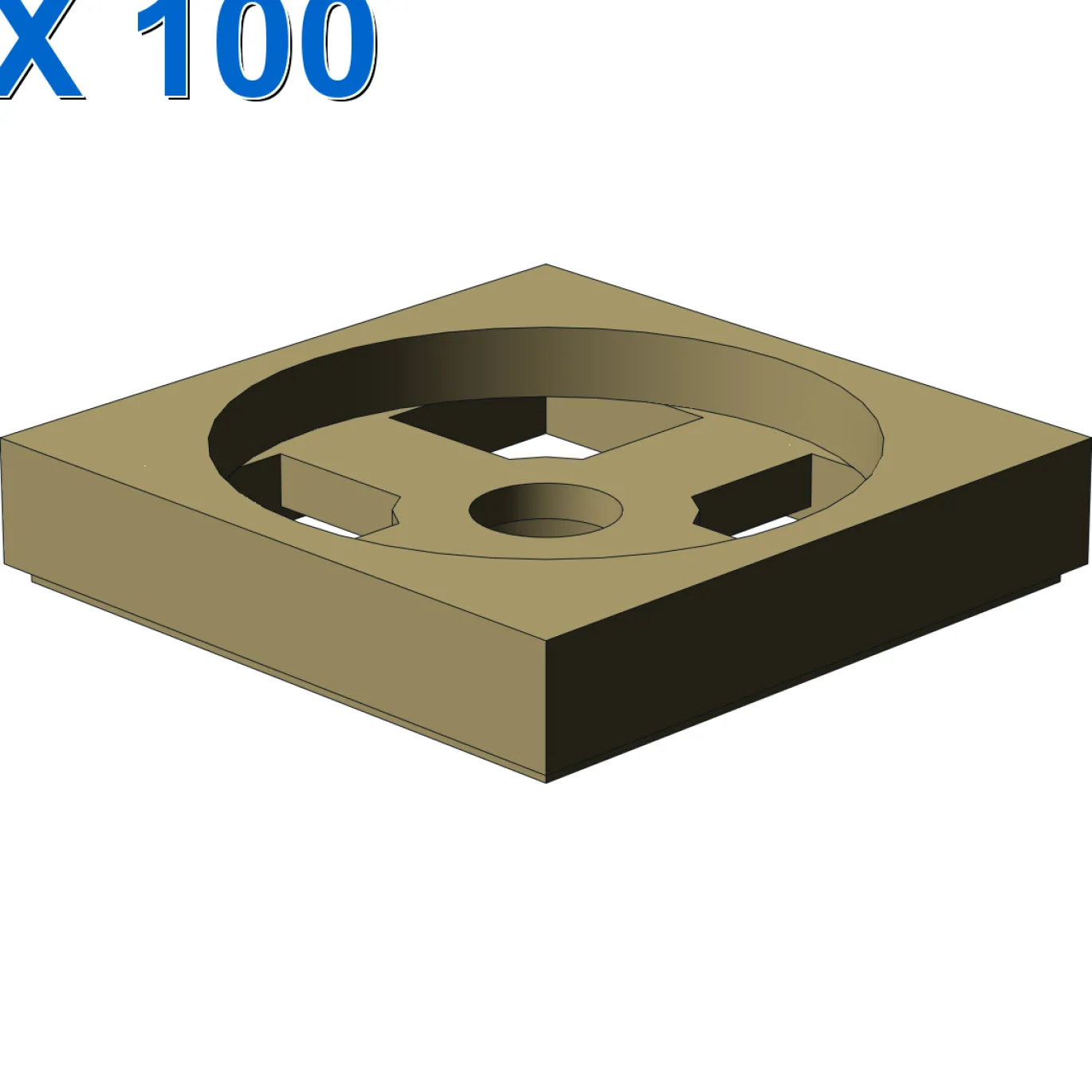 TURN PLATE 2X2, LOWER PART X 100