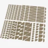 Wedge Plates, gemischt, Dark Tan